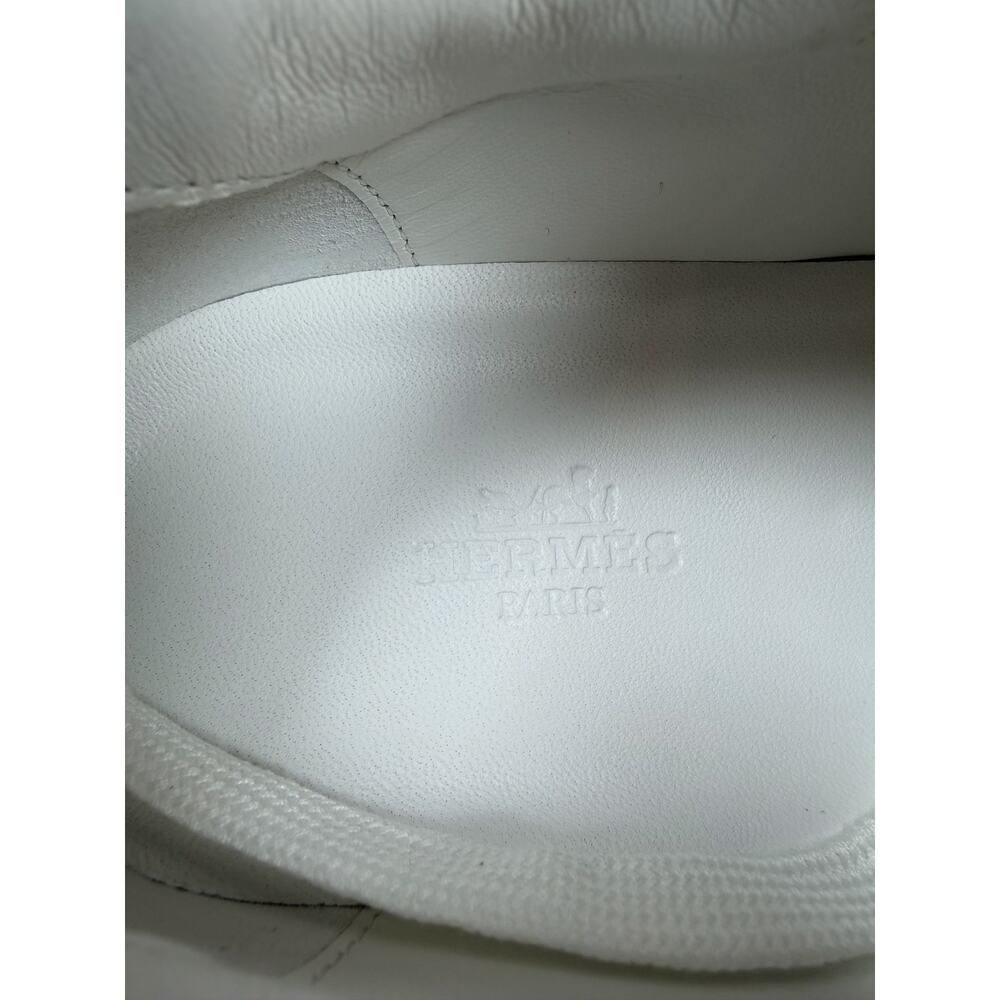 Size 8.5 - Hermes Advantage White Orange Sneakers NEW - Picture 9 of 10